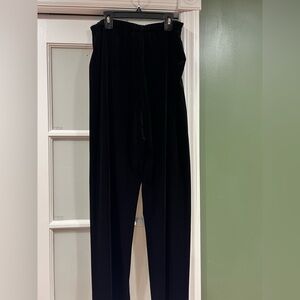 Alex Evenings black velvet wide keg pants